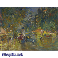 Tranh sơn dầu du lịch trên thuyền